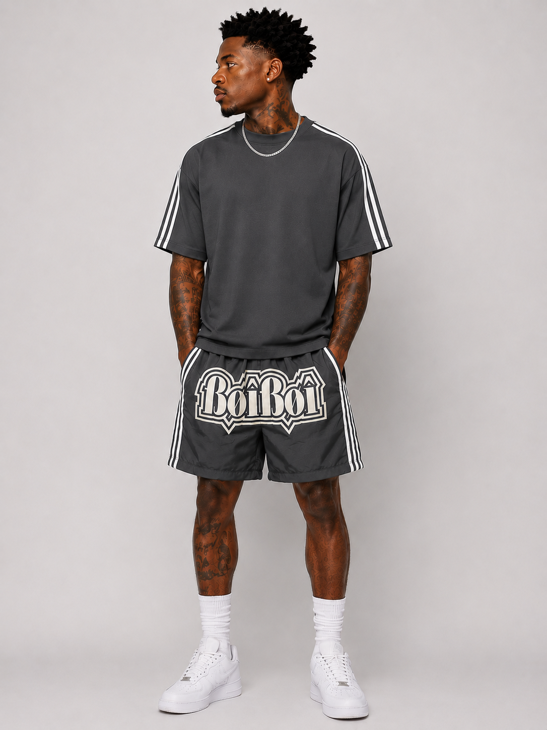BoiBoi Grey Short “Outline’’