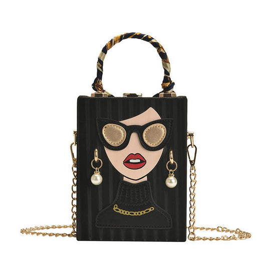 RETRO BEAUTY PATTERN CROSSBODY BAG_CWAB0986
